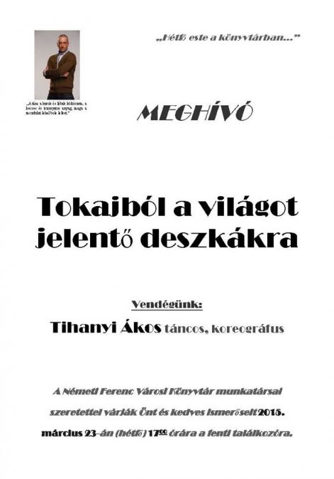 Közönségtalálkozó-Tokaj